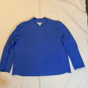 Coldwater Creek Cotton Sweater Blue sz XL